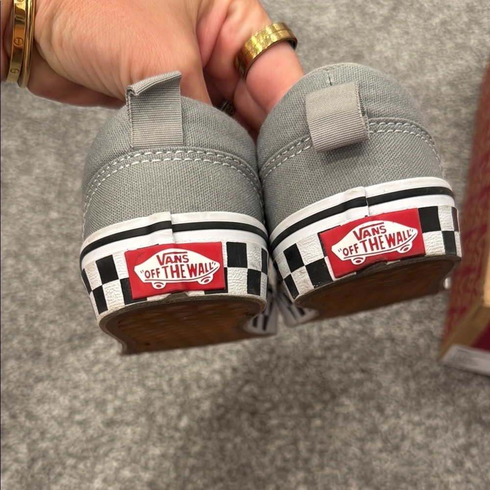Vans Classic Gray Slip-On Shoes - Picture 6 of 8